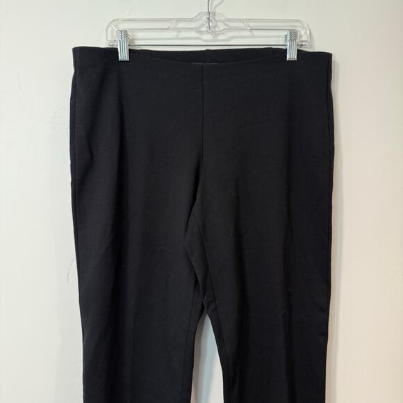 Eileen Fisher Women's Pants Pull On Stretch Straight Leg Tapered Black 14 - Picture 8 of 9